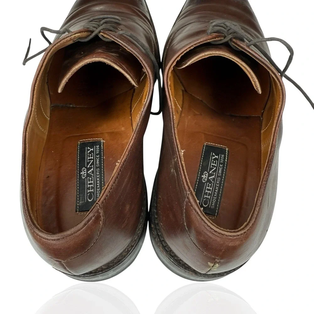 Cheaney Perry‎ Brown Leather Cap Toe Oxford Shoes US 10 / UK 9 Made In England